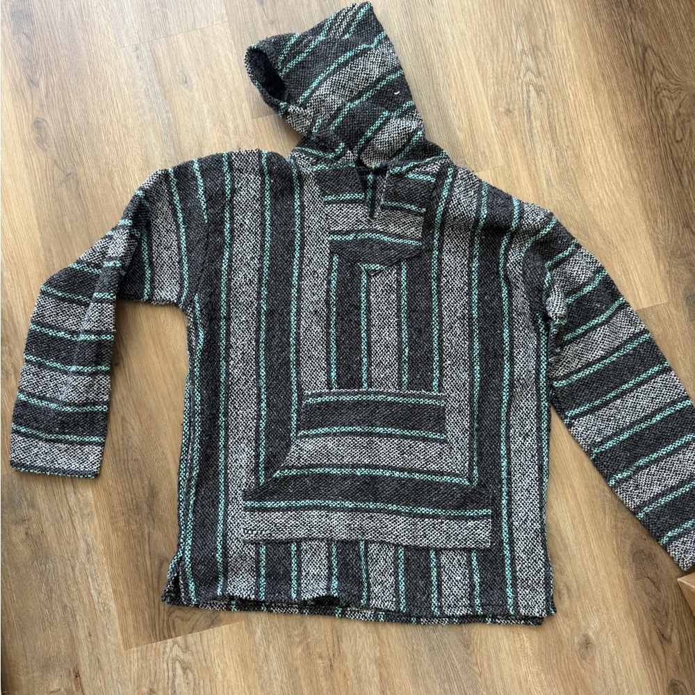 Cozy Striped Black and Green Women's Jacket
